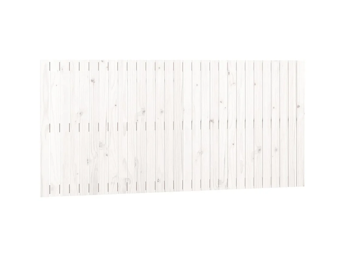 Testiera | Testata del letto da Parete Bianca 185x3x90 cm in Legno Massello di Pino