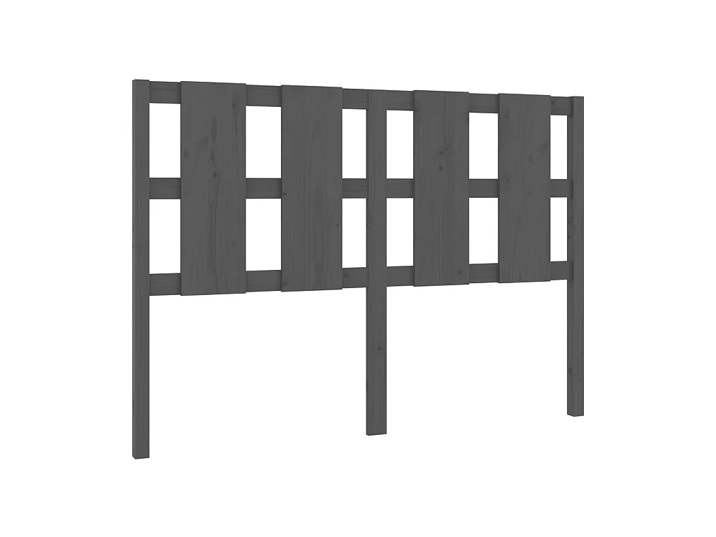 Tête de lit Gris 145,5x4x100 cm Bois massif de pin POI90090 BonneVie Meuble