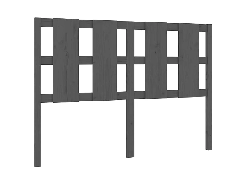 Cabecero de cama madera maciza de pino gris 145,5x4x100 cm ES28999