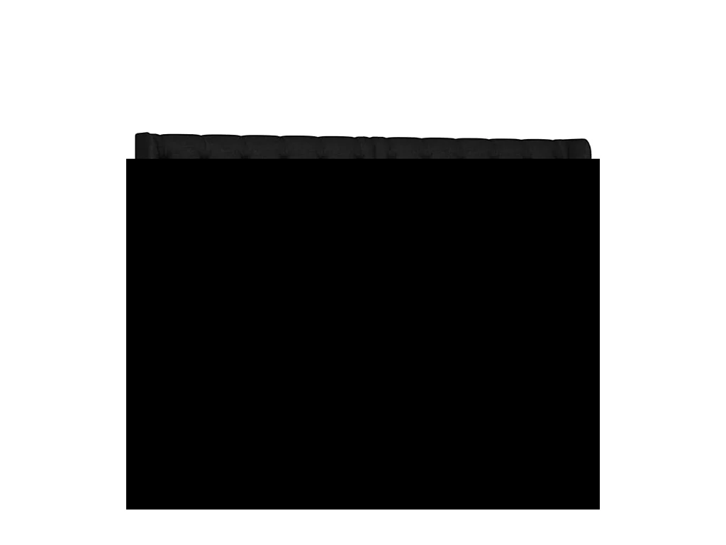 Testiera | Testata del letto ad Orecchio Nera 163x16x78/88 cm in Tessuto