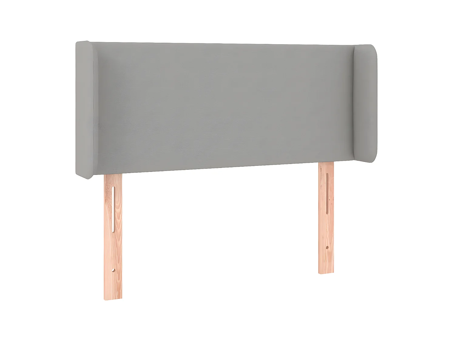 Testiera | Testata del letto ad Orecchio Grigio Chiaro 103x16x78/88 cm in Tessuto