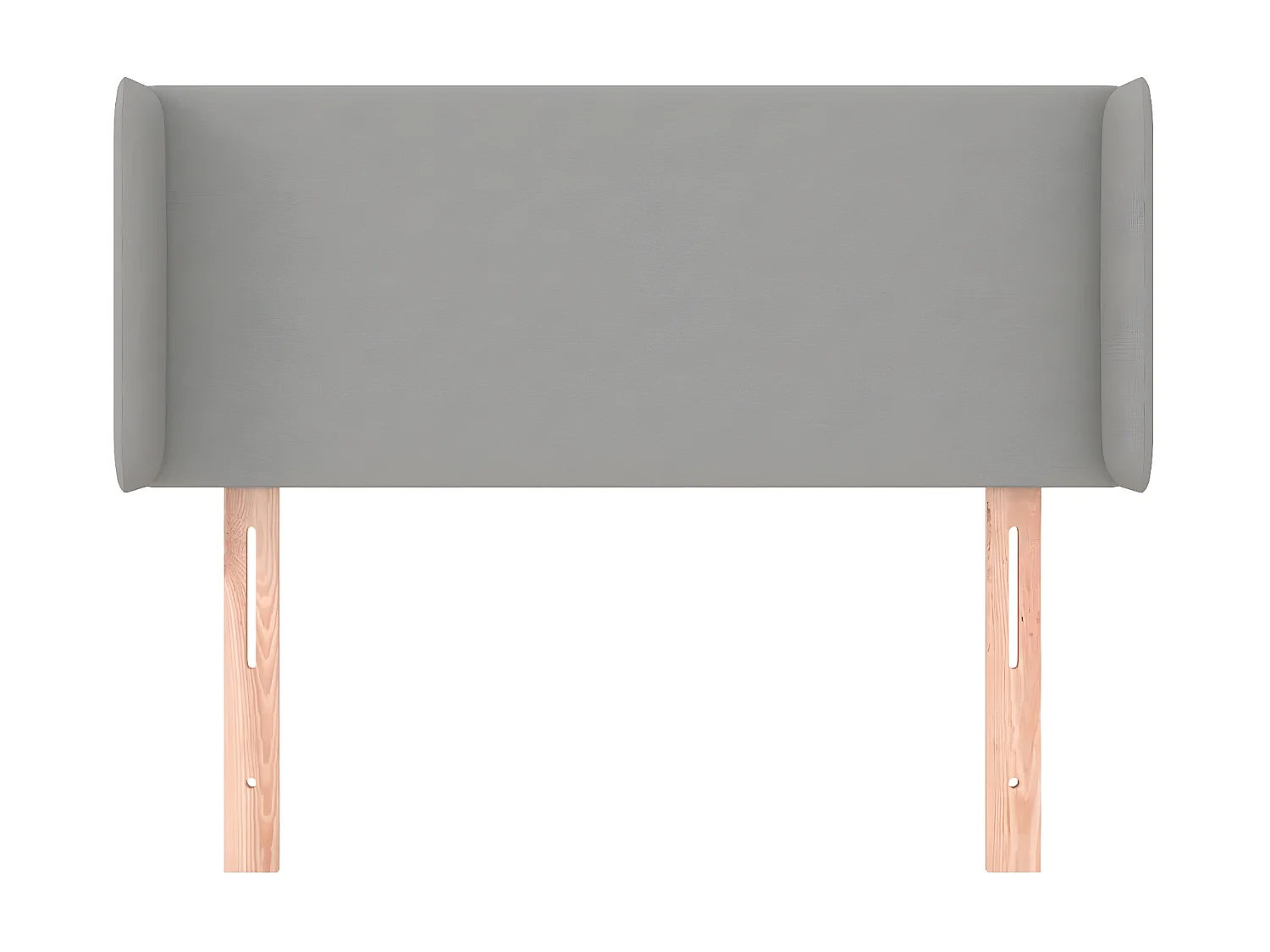 Tête de lit avec oreilles Gris clair 103x16x78/88 cm Tissu POI27781 BonneVie Meuble