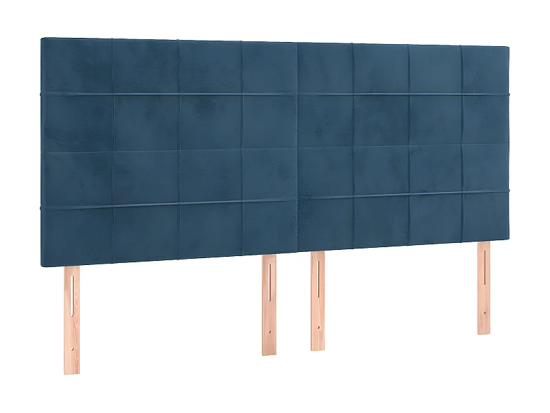 Têtes de lit 4 pcs Bleu foncé 80x5x78/88 cm Velours POI13921 BonneVie Meuble