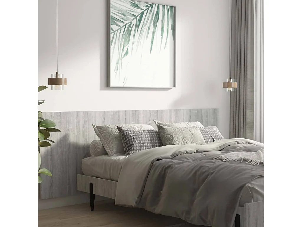 Tête de lit murale Sonoma gris 240x1,5x80 cm Bois d'ingénierie POI51752 BonneVie Meuble