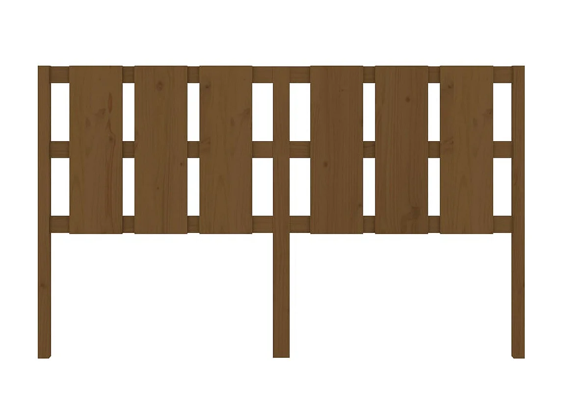 Tête de lit Marron miel 185,5x4x100 cm Bois massif de pin POI72573 BonneVie Meuble