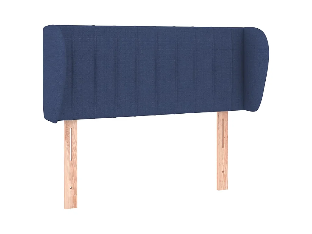 Tête de lit avec oreilles Bleu 93x23x78/88 cm Tissu POI17603 BonneVie Meuble