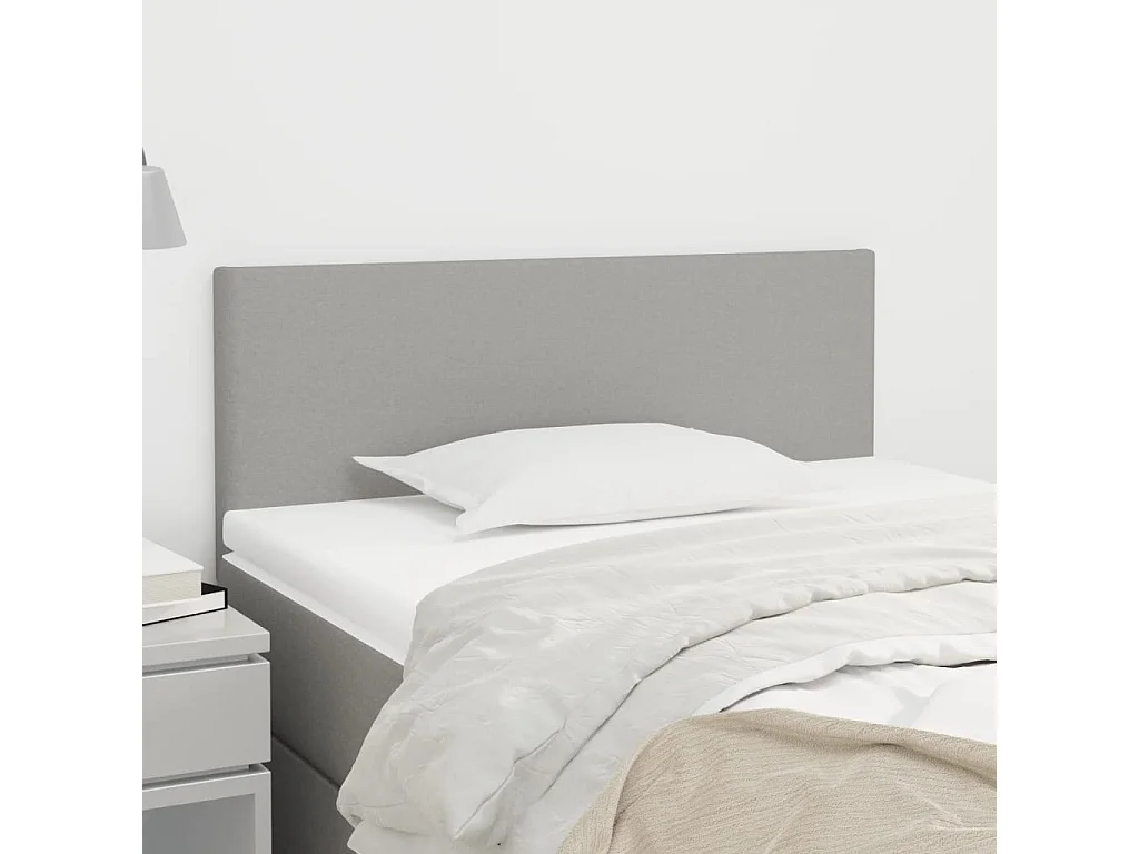 Tête de lit Gris clair 90x5x78/88 cm Tissu POI55006 BonneVie Meuble