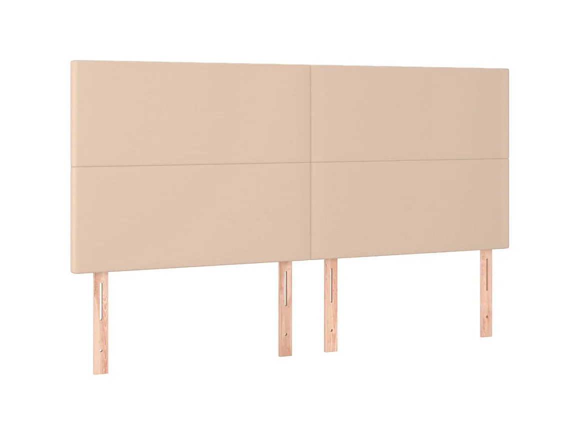 Têtes de lit 4 pcs Cappuccino 80x5x78/88 cm Similicuir POI89426 BonneVie Meuble