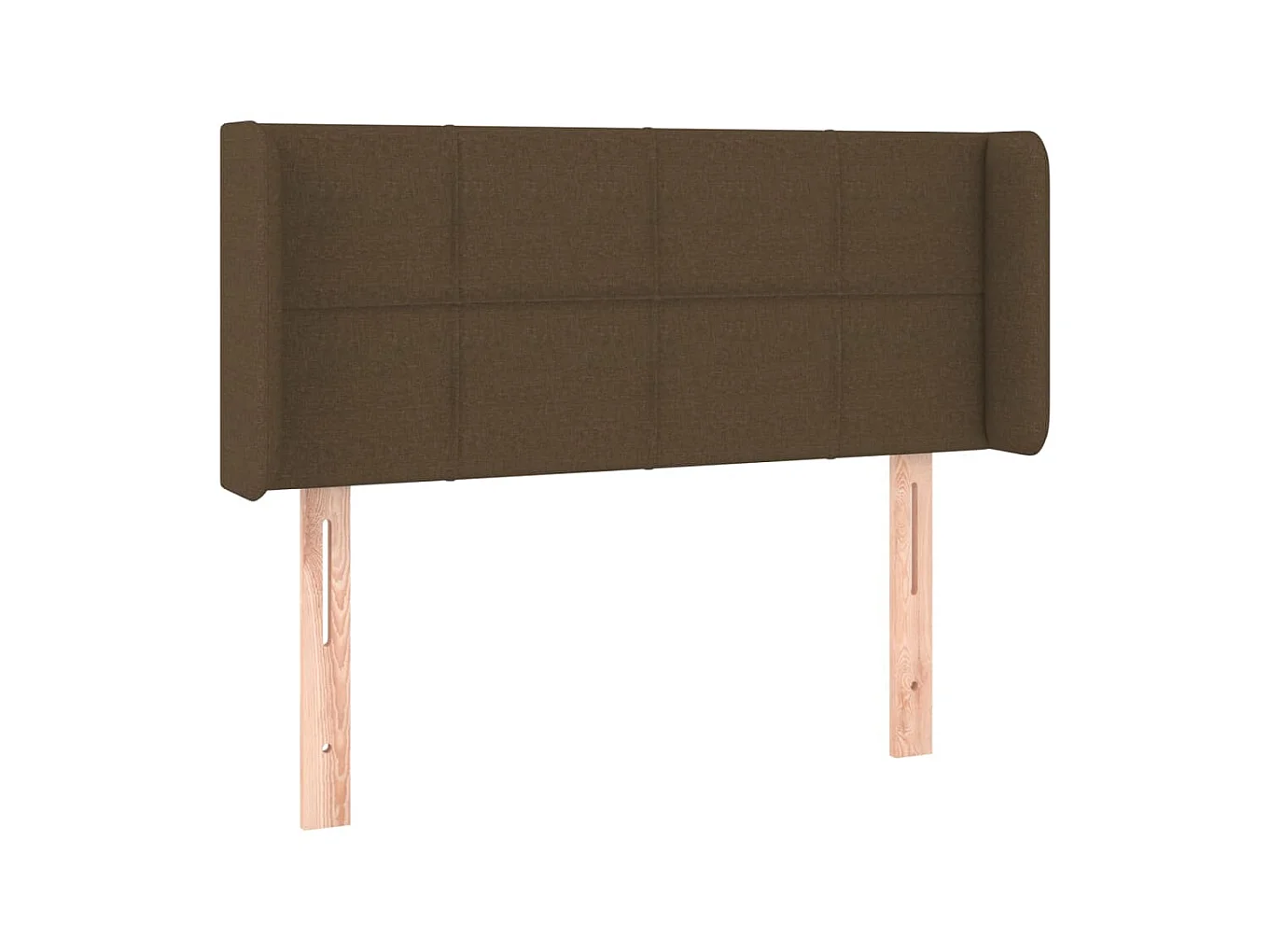 Tête de lit avec oreilles Marron Foncé 103x16x78/88 cm Tissu POI11368 BonneVie Meuble