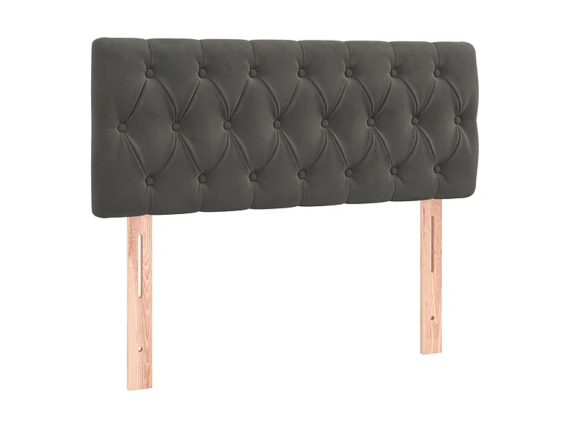 Tête de lit Gris foncé 90x7x78/88 cm Velours POI31658 BonneVie Meuble