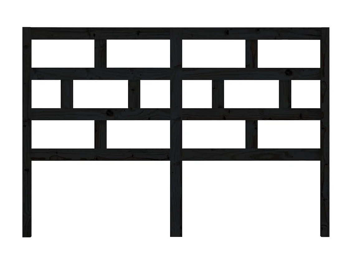 Testiera | Testata del letto per Letto Nera 156x4x100 cm in Legno Massello di Pino