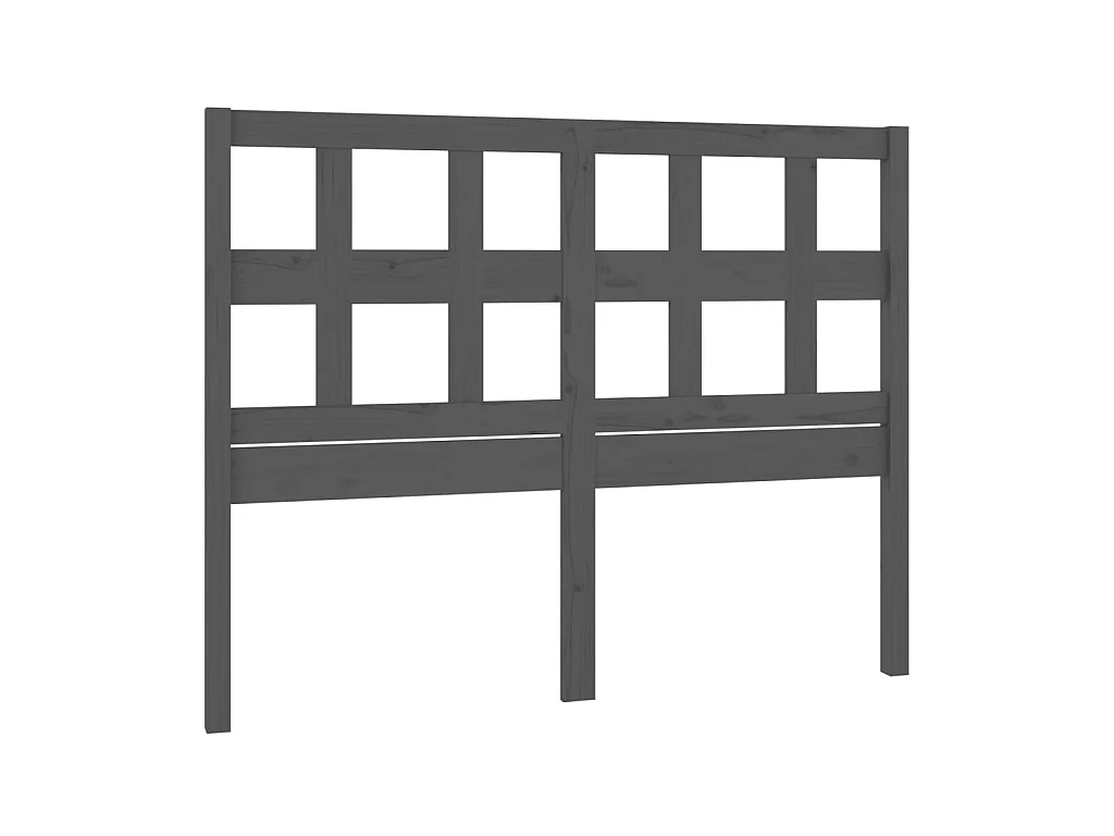 Testiera | Testata del letto per Letto Grigia 165,5x4x100 cm Legno Massello di Pino