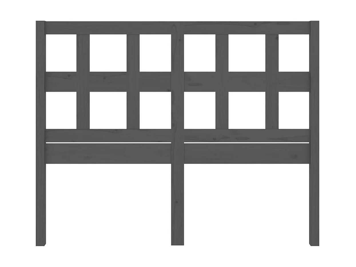 Testiera | Testata del letto per Letto Grigia 165,5x4x100 cm Legno Massello di Pino
