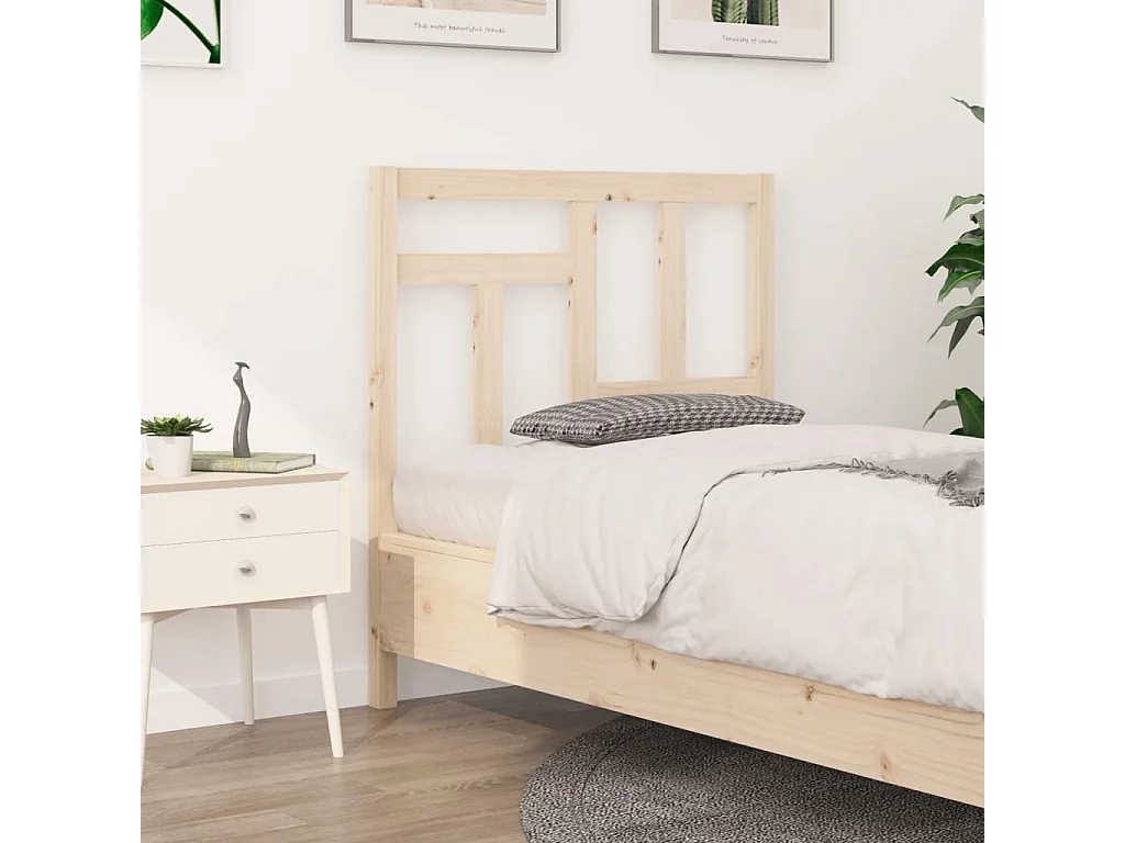 Tête de lit 95,5x4x100 cm Bois massif de pin POI54608 BonneVie Meuble