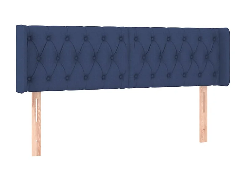 Hoofdbord met randen 163x16x78/88 cm stof blauw NL555489