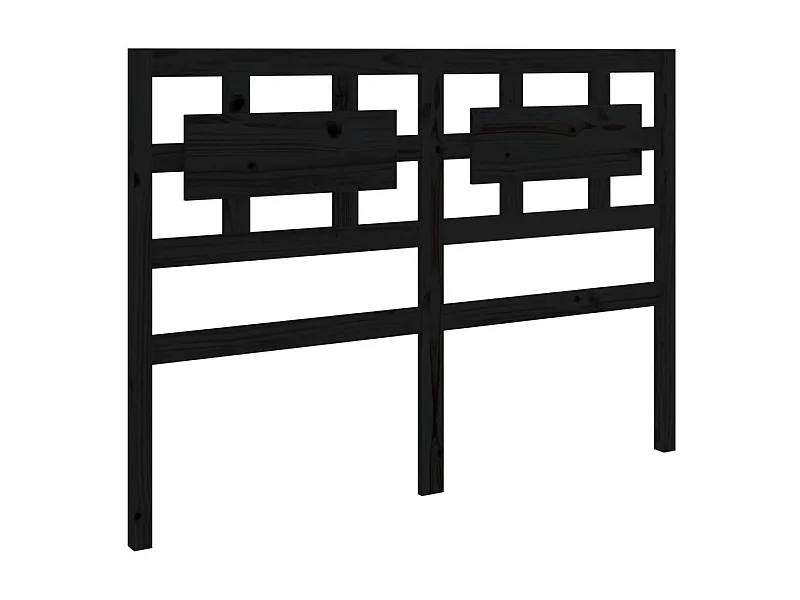 Cabeceira de cama 125,5x4x100 cm pinho maciço preto PT291939