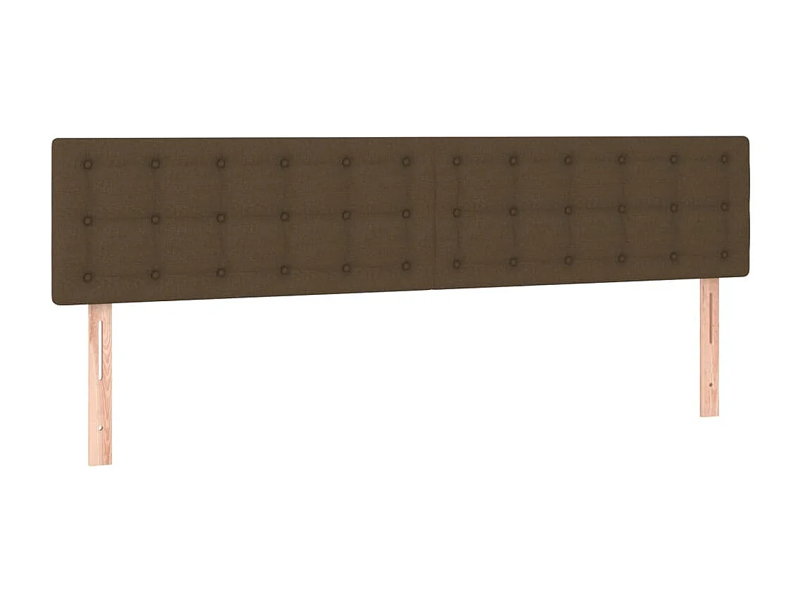 Testiera a LED Marrone Scuro 180x5x78/88 cm in Tessuto CFW853662