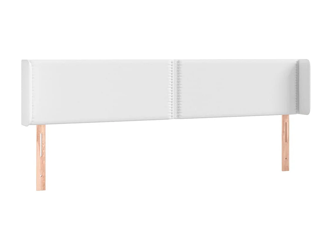 Testiera | Testata del letto a LED Bianca 183x16x78/88 cm in Similpelle