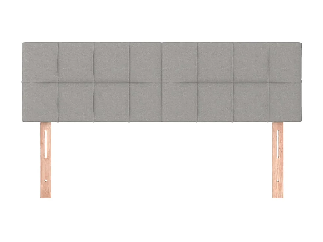 2er-set-Kopfteil,Bettkopfteile Hellgrau 72x5x78/88 cm Stoff -gkd767627