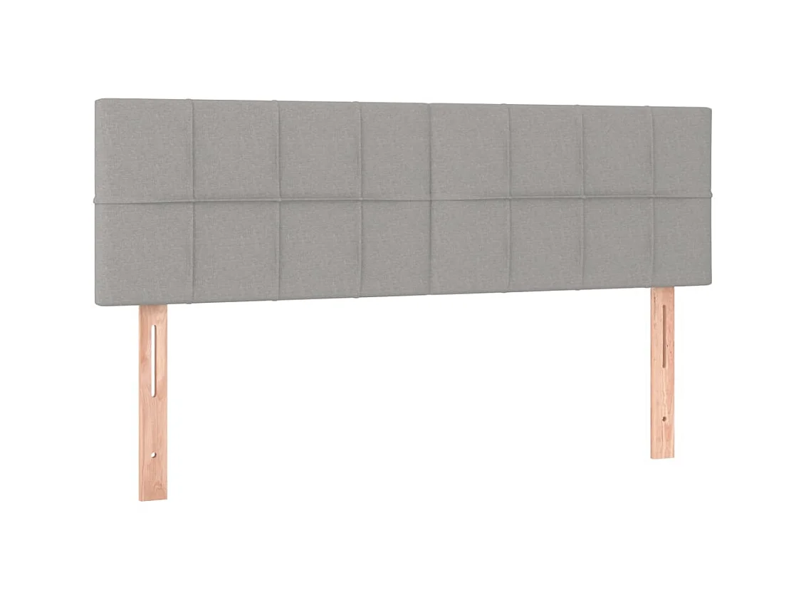 Têtes de lit 2 pcs Gris clair 72x5x78/88 cm Tissu POI74476 BonneVie Meuble