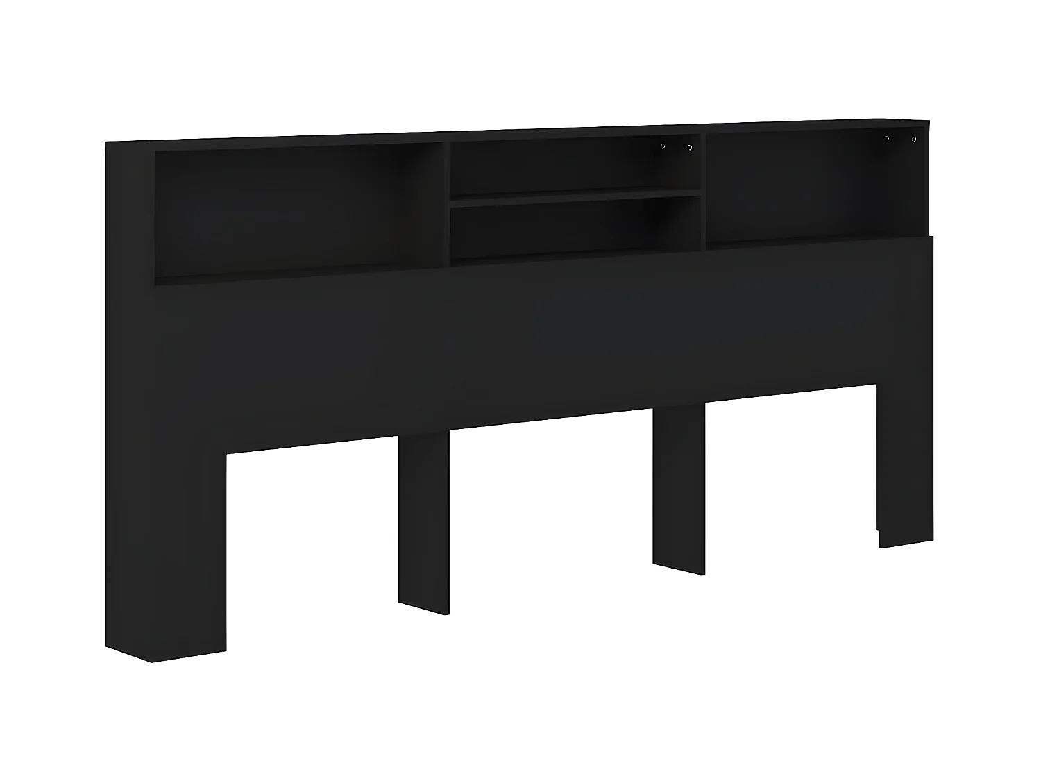 Armoire de tête de lit Noir 220x19x103,5 cm POI13103 BonneVie Meuble