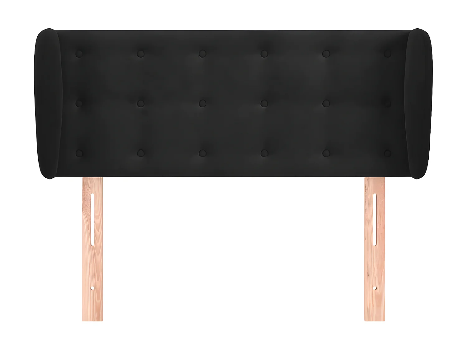 Tête de lit avec oreilles Noir 93x23x78/88 cm Velours POI89295 BonneVie Meuble