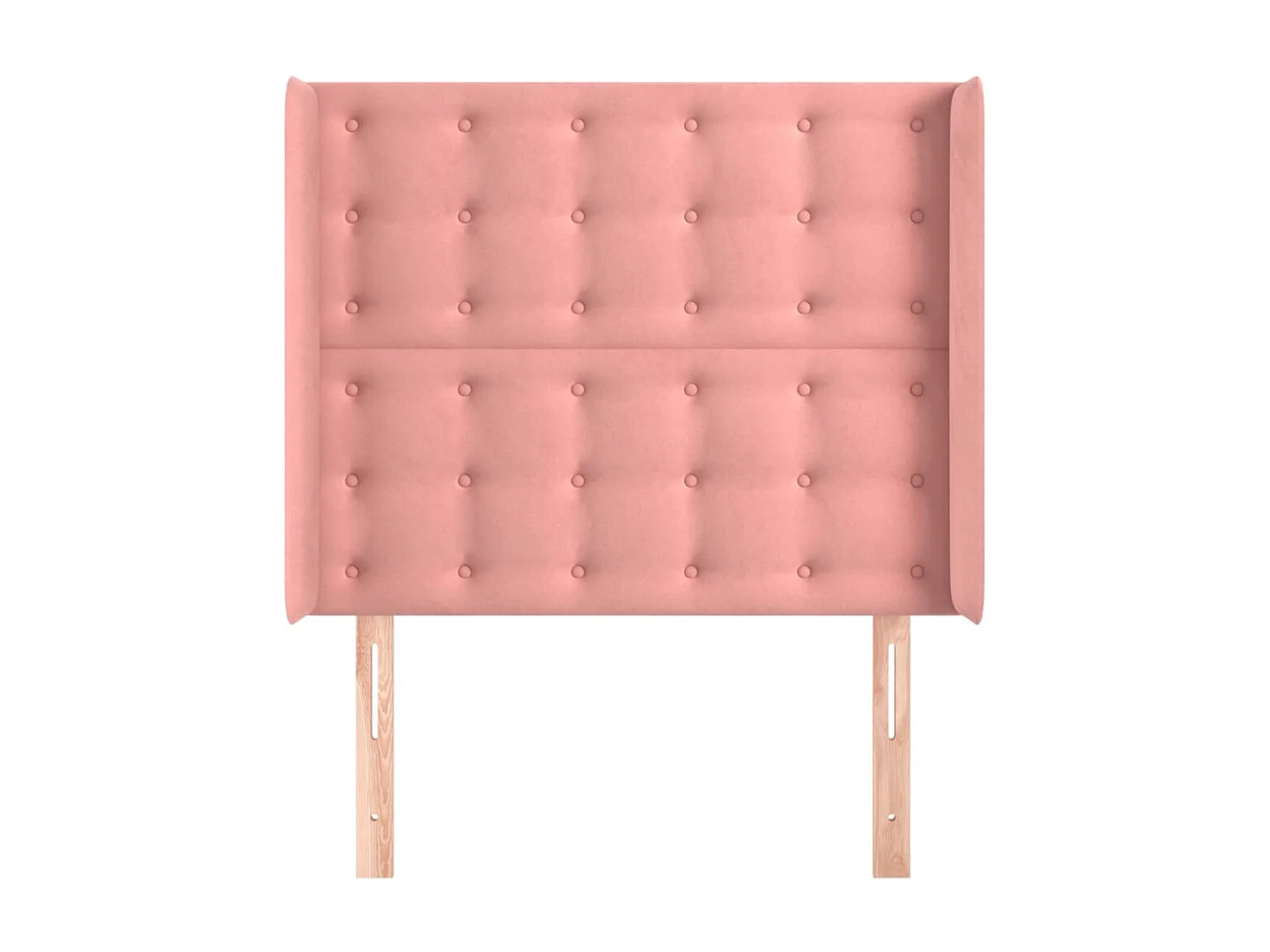 Tête de lit avec oreilles Rose 103x16x118/128 cm Velours POI53427 BonneVie Meuble