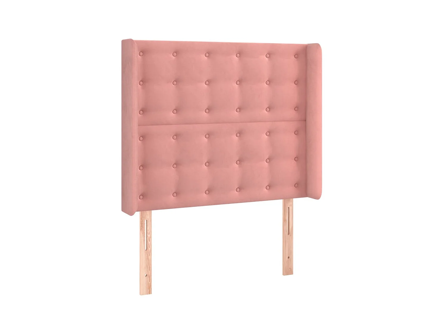 Tête de lit avec oreilles Rose 103x16x118/128 cm Velours POI53427 BonneVie Meuble