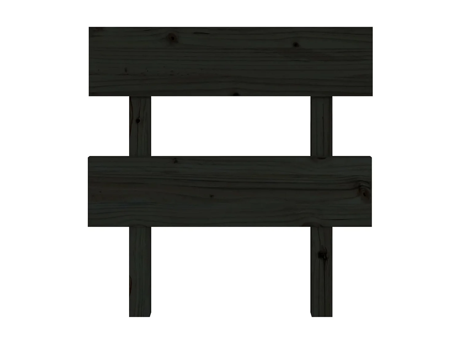 Tête de lit Noir 93,5x3x81 cm Bois massif de pin POI67757 BonneVie Meuble