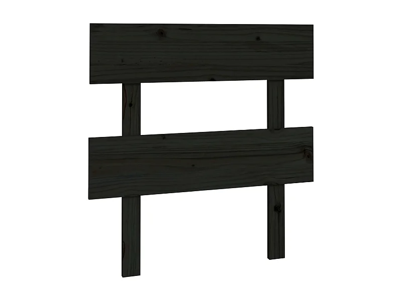 Tête de lit Noir 93,5x3x81 cm Bois massif de pin POI67757 BonneVie Meuble