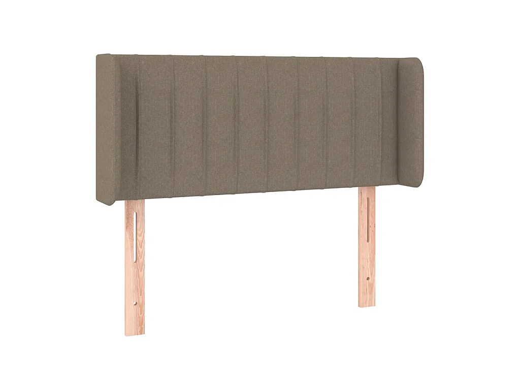 Tête de lit avec oreilles Taupe 103x16x78/88 cm Tissu POI62791 BonneVie Meuble