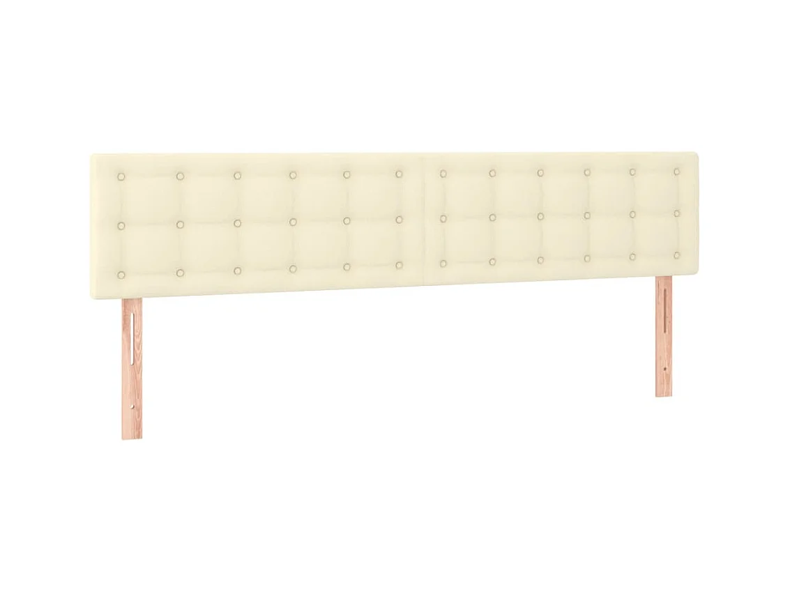 Têtes de lit 2 pcs Crème 90x5x78/88 cm Similicuir POI37925 BonneVie Meuble