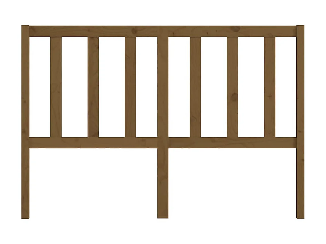 Tête de lit Marron miel 126x4x100 cm Bois massif de pin POI23744 BonneVie Meuble