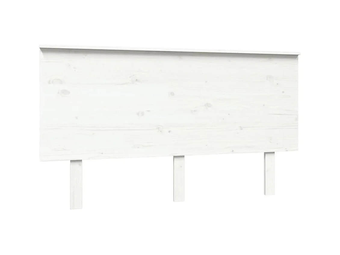 Tête de lit Blanc 144x6x82,5 cm Bois massif de pin POI59476 BonneVie Meuble