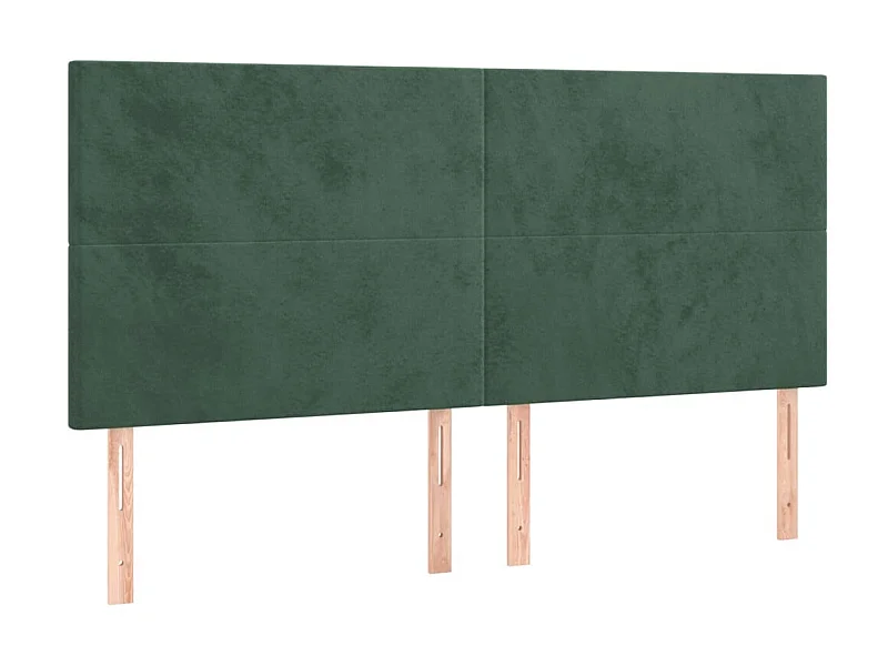 Kopfteil,Bettkopfteile 4 Stk. Dunkelgrün 100x5x78/88 cm Samt -gkd585089