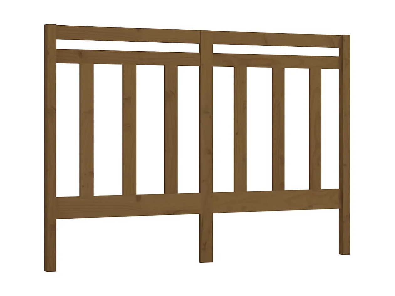 Tête de lit Marron miel 146x4x100 cm Bois massif de pin POI14182 BonneVie Meuble