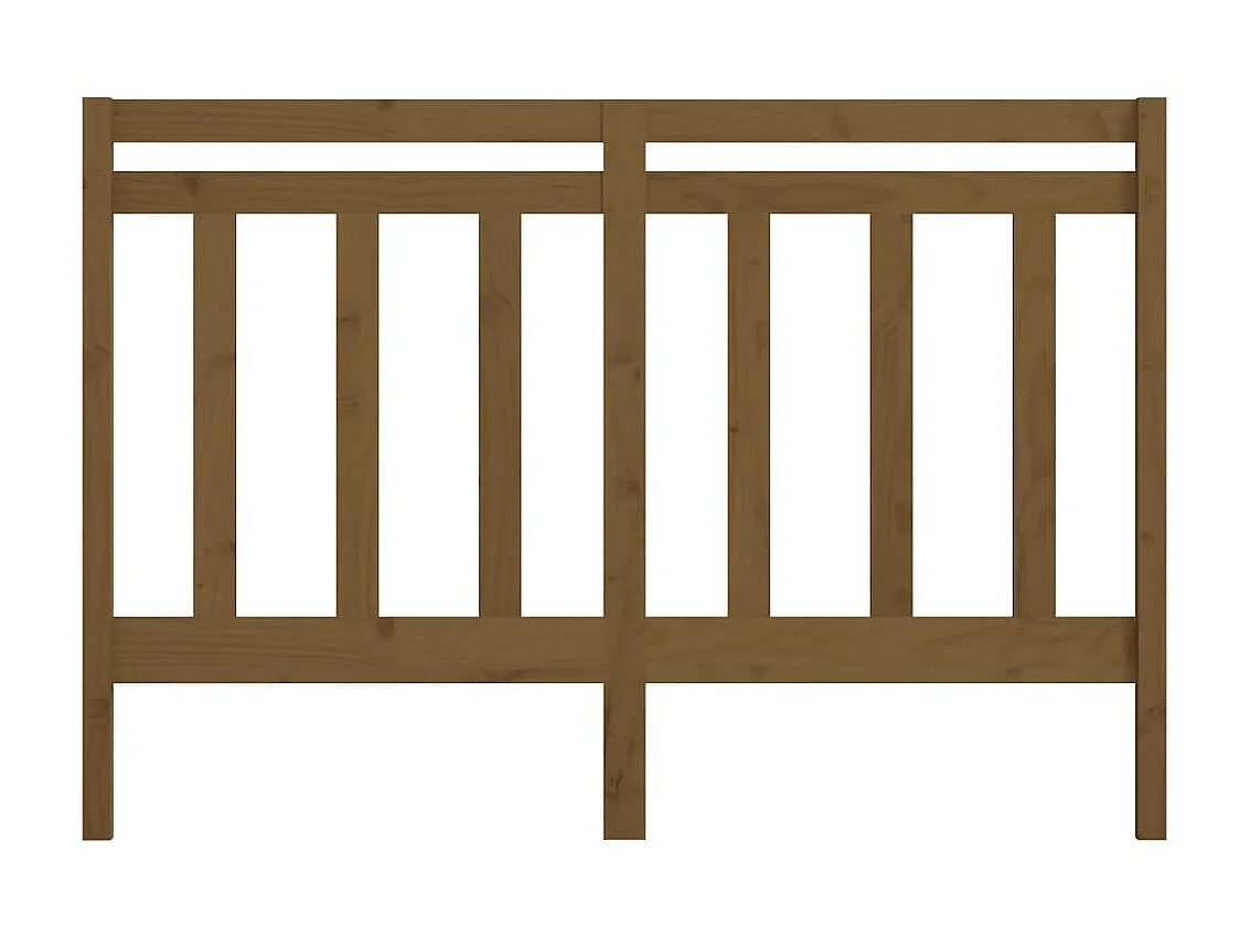 Tête de lit Marron miel 146x4x100 cm Bois massif de pin POI14182 BonneVie Meuble