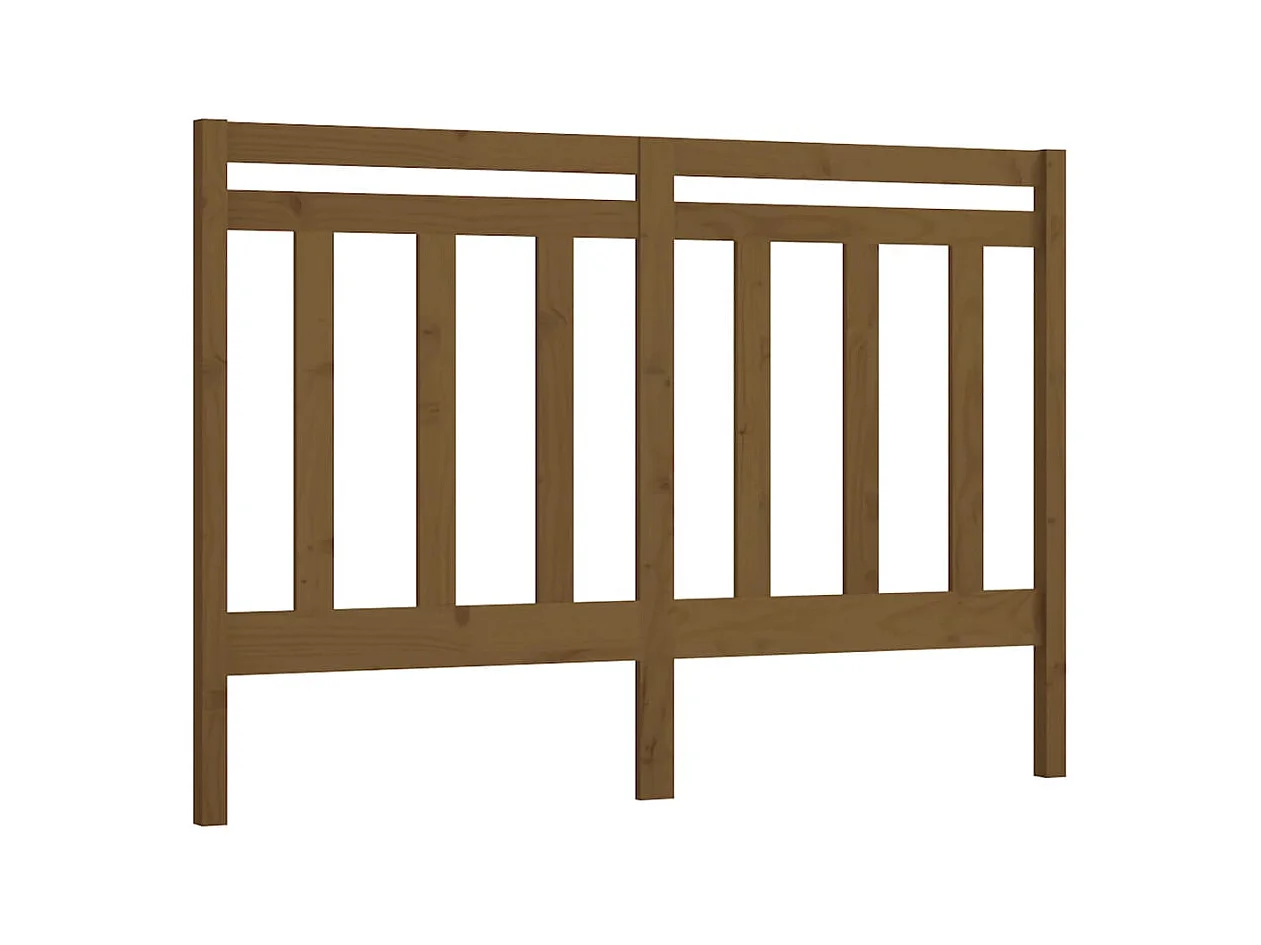 Tête de lit Marron miel 146x4x100 cm Bois massif de pin POI14182 BonneVie Meuble