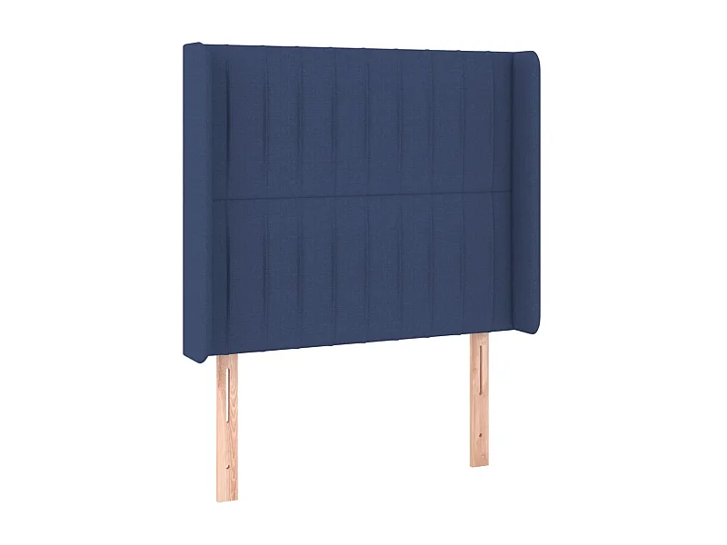 Tête de lit avec oreilles Bleu 83x16x118/128 cm Tissu POI41805 BonneVie Meuble