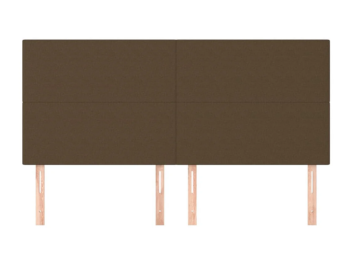Kopfteil,Bettkopfteile 4 Stk. Dunkelbraun 100x5x78/88 cm Stoff -gkd232749