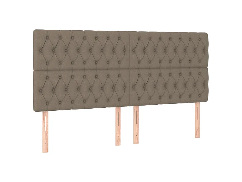 Têtes de lit 4 pcs Taupe 90x7x78/88 cm Tissu POI29800 BonneVie Meuble