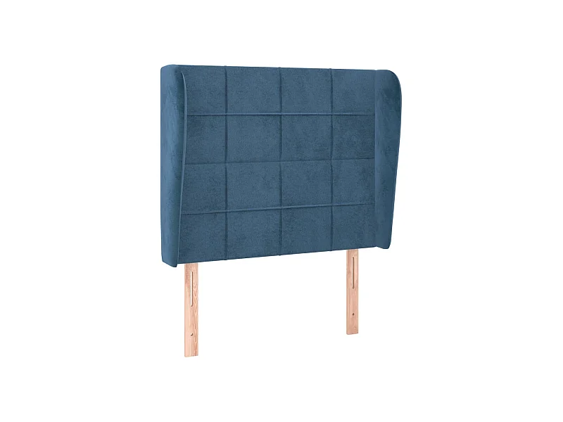 Kopfteil,Bettkopfteil mit Ohren Dunkelblau 103x23x118/128 cm Samt -gkd742546