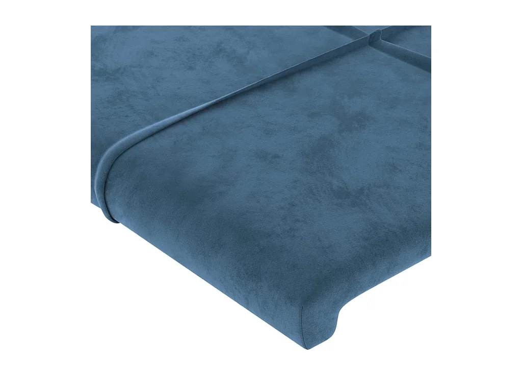 Kopfteil,Bettkopfteil mit Ohren Dunkelblau 103x23x118/128 cm Samt -gkd742546