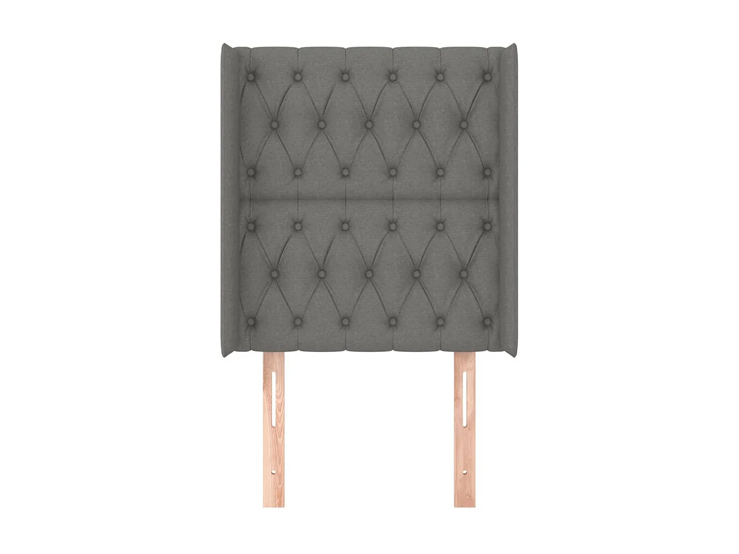 Tête de lit avec oreilles Gris foncé 83x16x118/128 cm Tissu POI73466 BonneVie Meuble