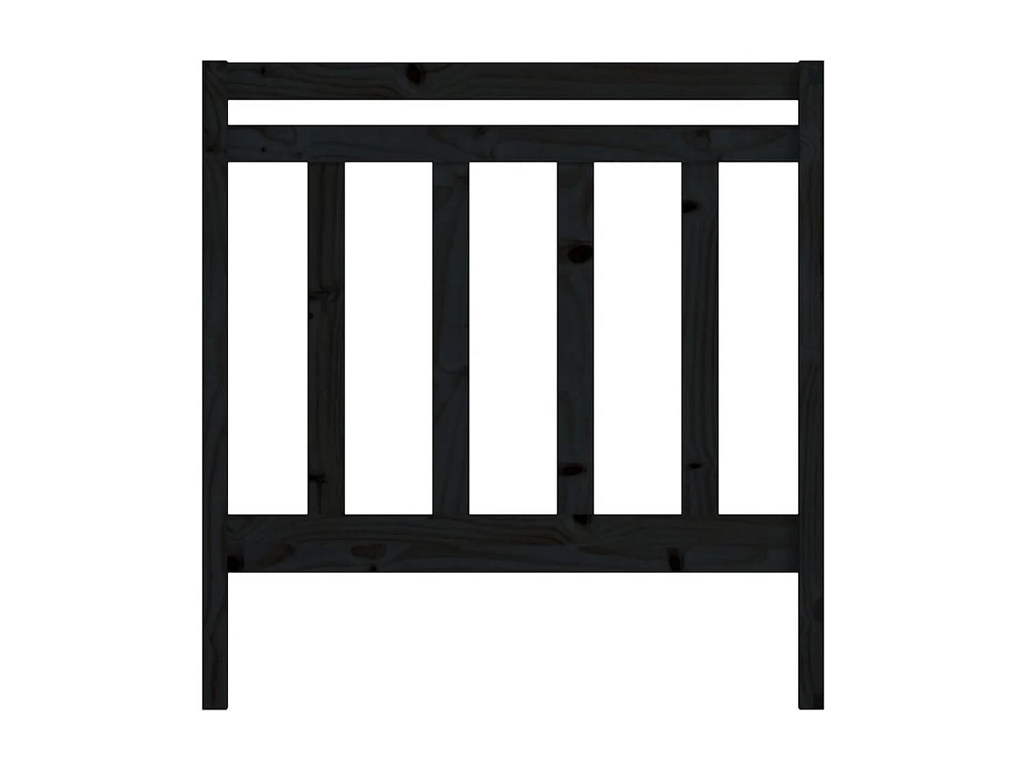 Cabeceira de cama 106x4x100 cm pinho maciço preto PT367437