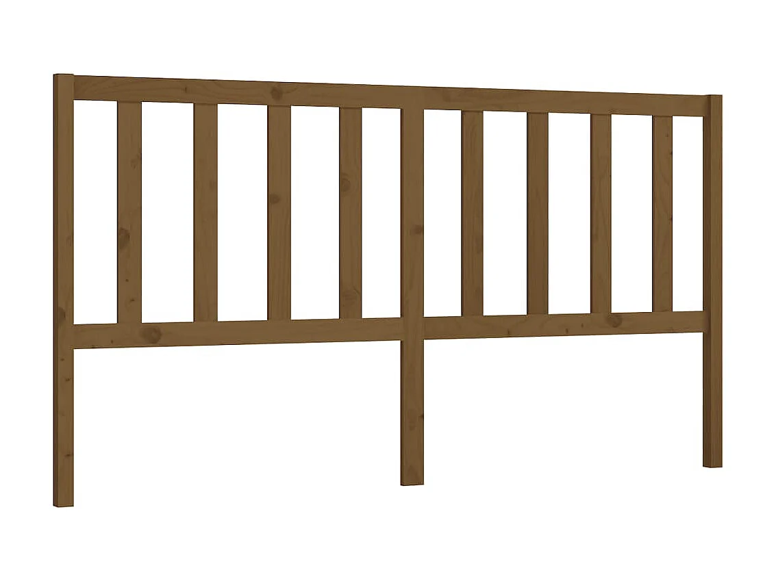 Tête de lit Marron miel 206x4x100 cm Bois massif de pin POI89817 BonneVie Meuble