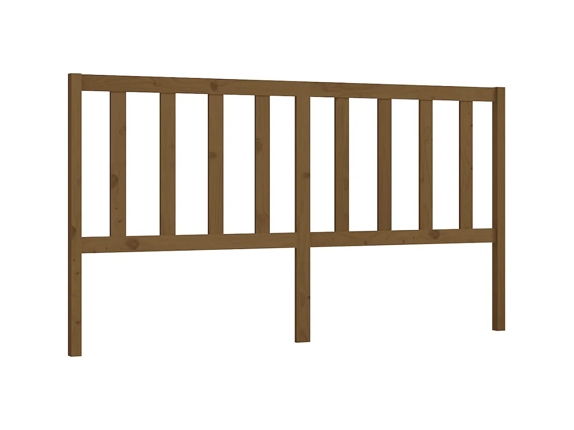 Hoofdbord 206x4x100 cm massief grenenhout honingbruin NL226640