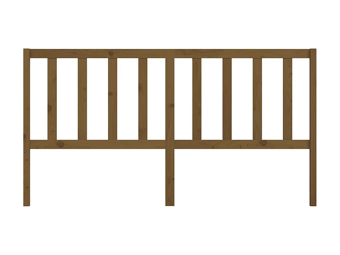 Tête de lit Marron miel 206x4x100 cm Bois massif de pin POI89817 BonneVie Meuble