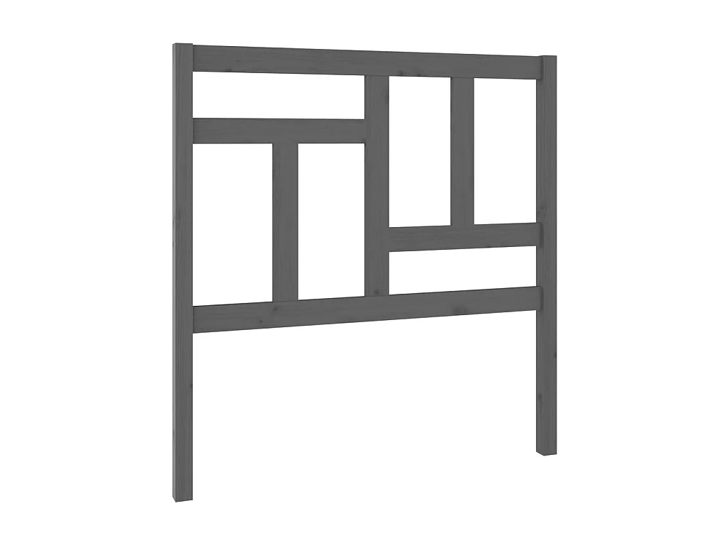 Testiera | Testata del letto per Letto Grigia 95,5x4x100 cm Legno Massello di Pino