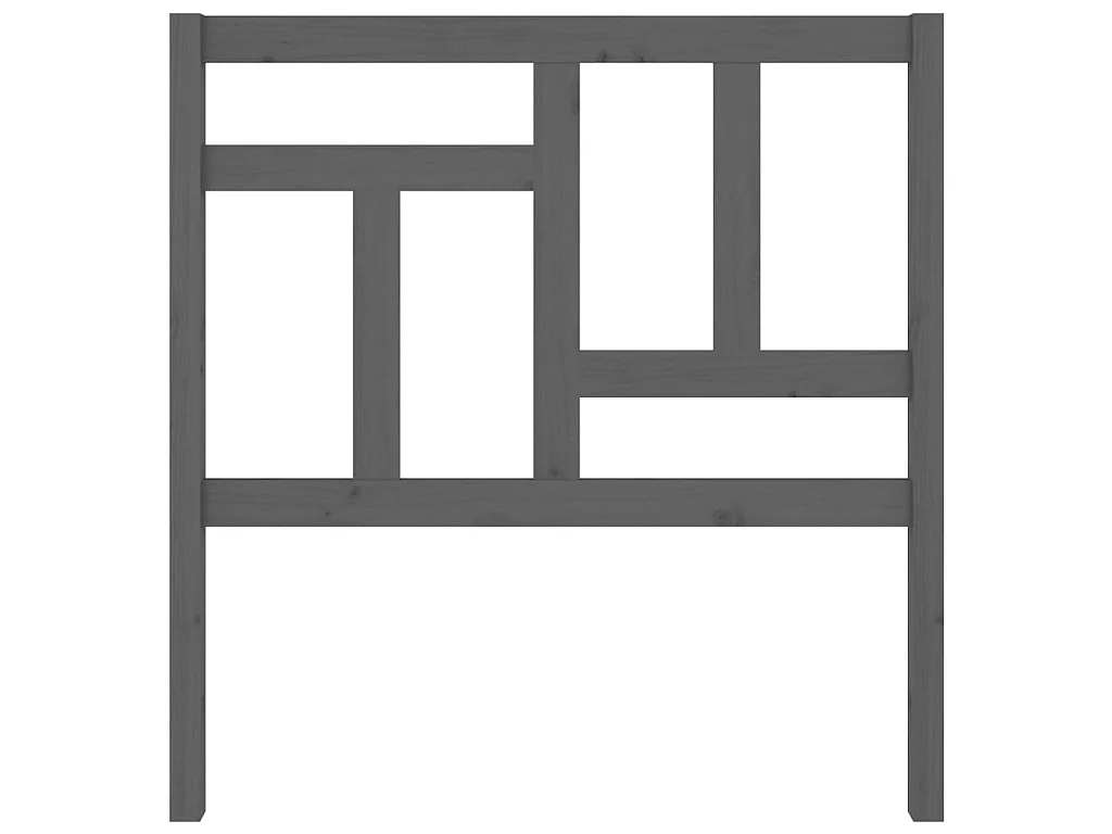 Tête de lit Gris 95,5x4x100 cm Bois massif de pin POI49376 BonneVie Meuble